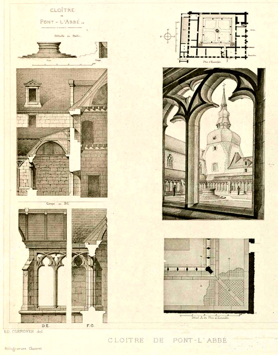 Le clotre de l'ancien couvent des Carmes de Pont-L'abb