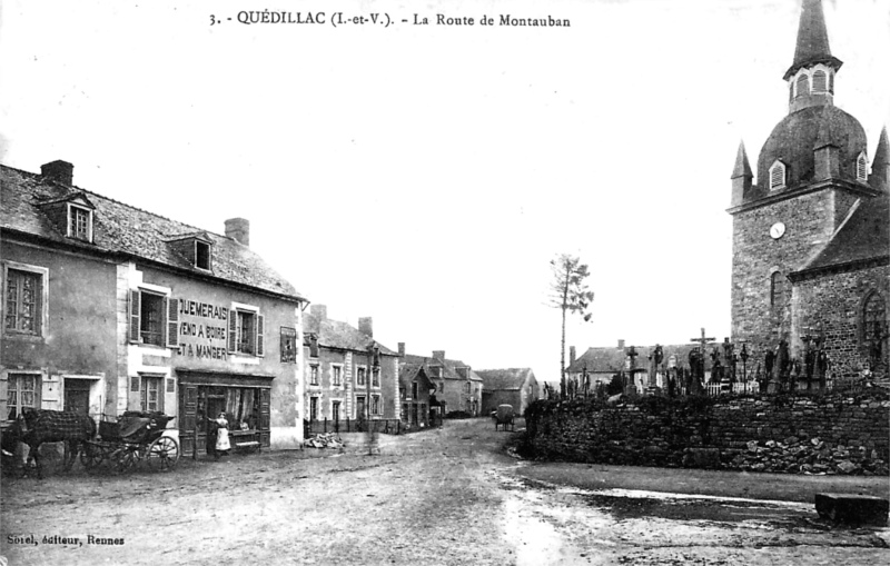 Ville de Qudillac (Bretagne).