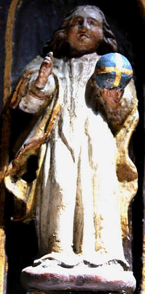 Statue de l'glise Saint-Herv de Quemperven (Bretagne)