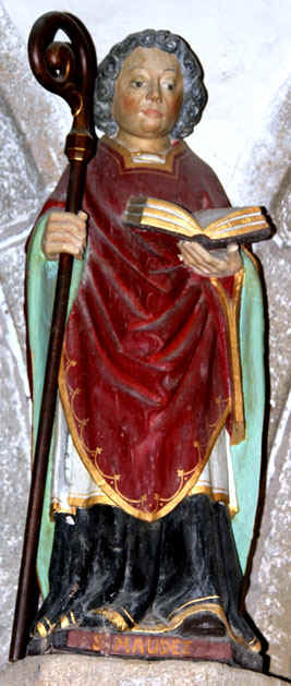 Statue de l'glise Saint-Herv de Quemperven (Bretagne)