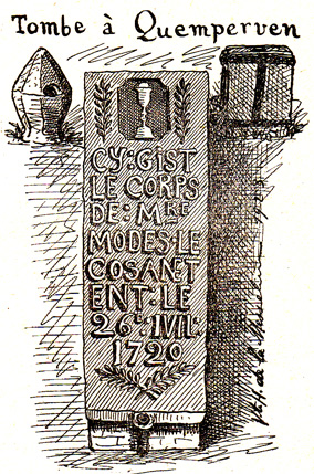 Quemperven : tombe de Dom Maudez-Ren Cozannet