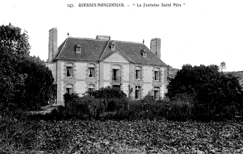 Ville de Quessoy (Bretagne) : manoir de la Fontaine Saint-Père.