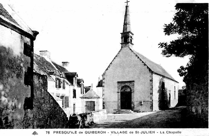 Ville de Quiberon (Bretagne) : chapelle de Saint-Julien.