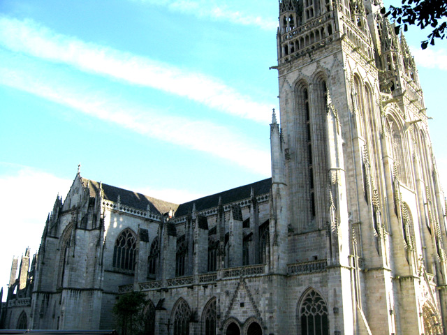 Quimper : cathdrale Saint-Corentin (faade Nord)