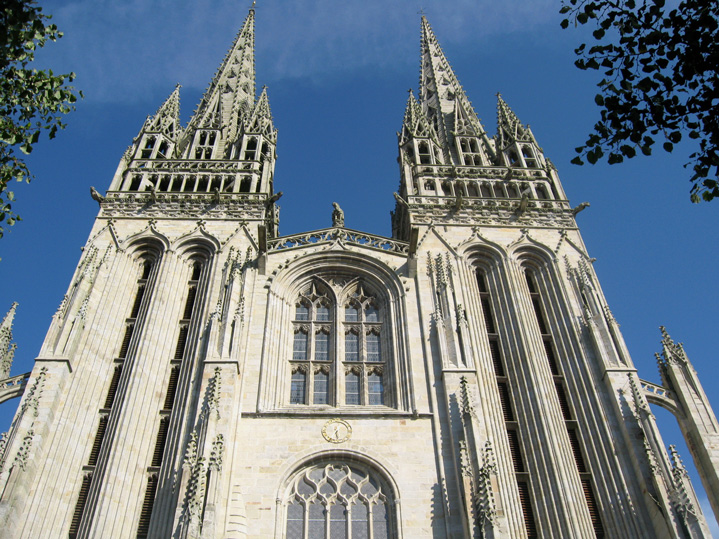 Quimper : plan de la cathdrale Saint-Corentin