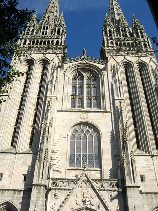 Quimper : plan de la cathdrale Saint-Corentin