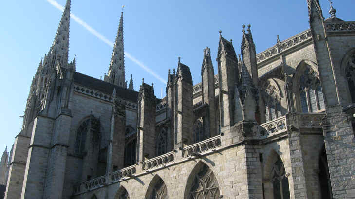 Quimper : cathdrale Saint-Corentin (faade Sud)