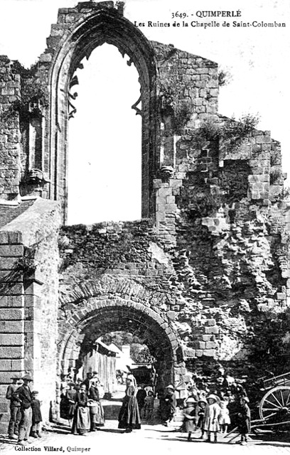 Quimperlé (Bretagne) : ruines de l'église Saint Colomban
