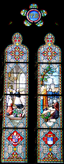 Eglise-basilique de Quintin (Bretagne) : vitrail