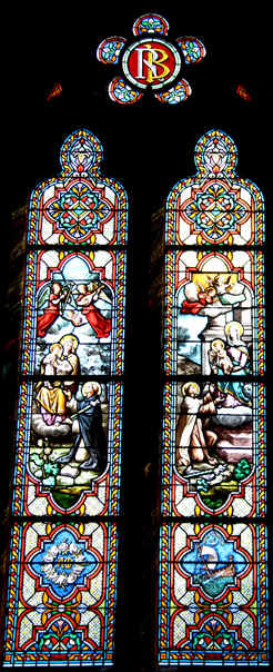 Eglise-basilique de Quintin (Bretagne) : vitrail