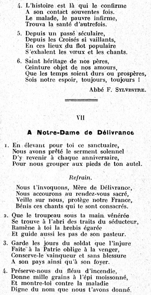 Quintin : Hymme ou Cantique en l'honneur de Notre-Dame de Dlivrance