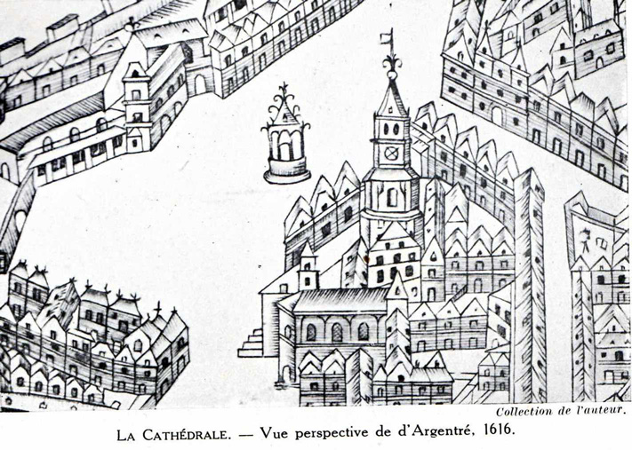 Rennes : plan de la cathdrale de Rennes