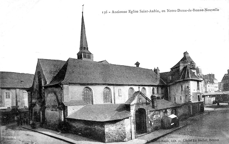 Eglise Saint-Aubin à Rennes (Bretagne).
