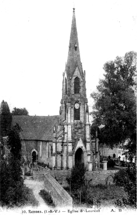 Eglise Saint-Laurent  Rennes (Bretagne).