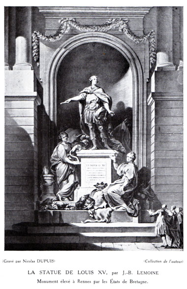 Statue de Louis XV  Rennes (Bretagne)