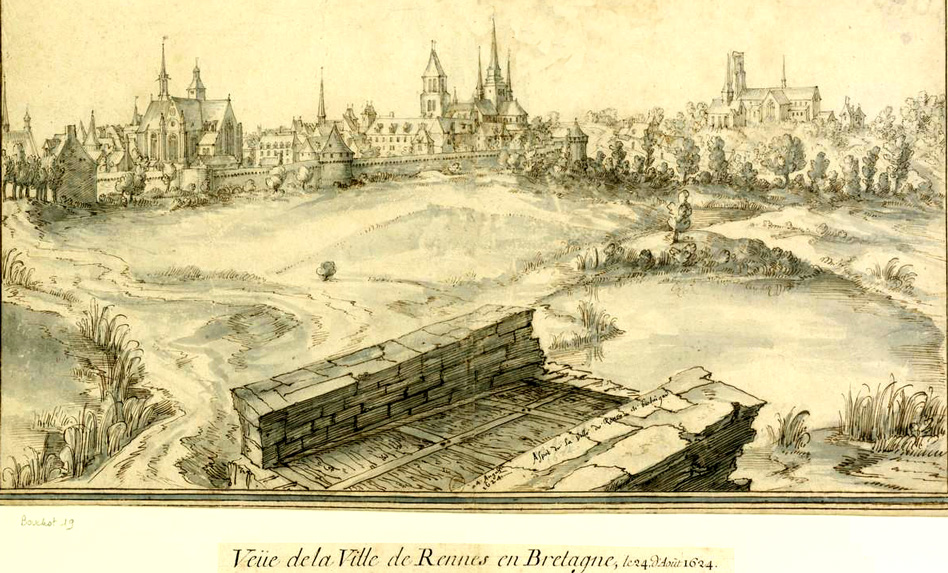 Vue de la ville de Rennes en 1624