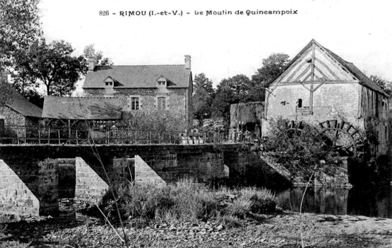 Moulin de la ville de Rimou (Bretagne).