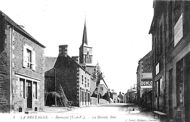 Ville de Romagn (Bretagne).