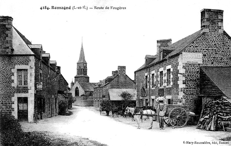 Ville de Romagn (Bretagne).