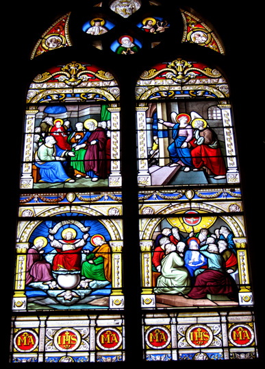 Vitrail de l'glise collgiale Notre-Dame du Roncier de Rostrenen (Bretagne)