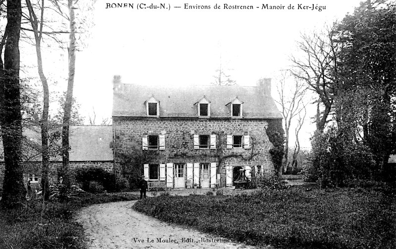 Manoir de Kerjegu à Rostrenen (Bretagne).