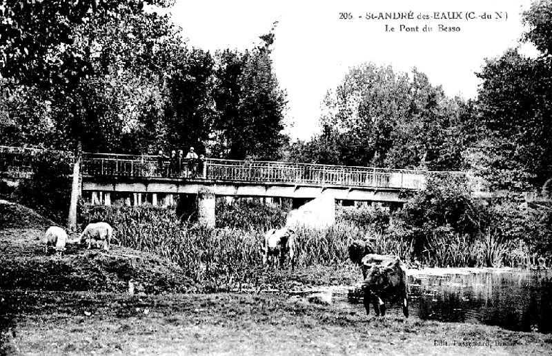 Saint-Andr-des-Eaux (Bretagne - Ctes d'Armor) : le pont de Besso.