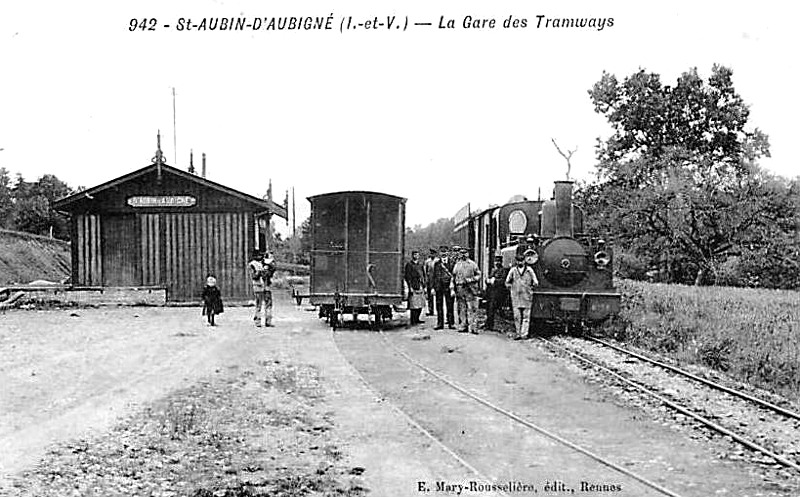 Ville de Saint-Aubin-d'Aubign (Bretagne).