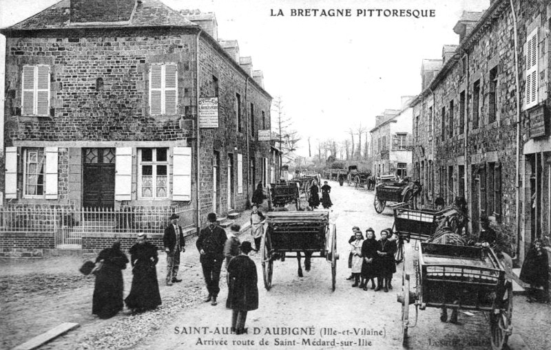 Ville de Saint-Aubin-d'Aubign (Bretagne).