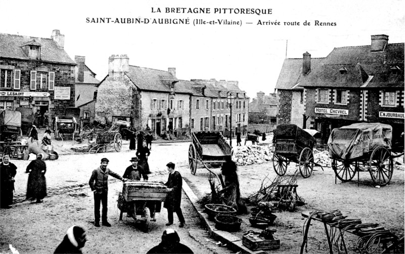 Ville de Saint-Aubin-d'Aubign (Bretagne).