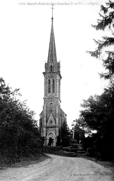 Eglise de Saint-Aubin-des-Landes (Bretagne).