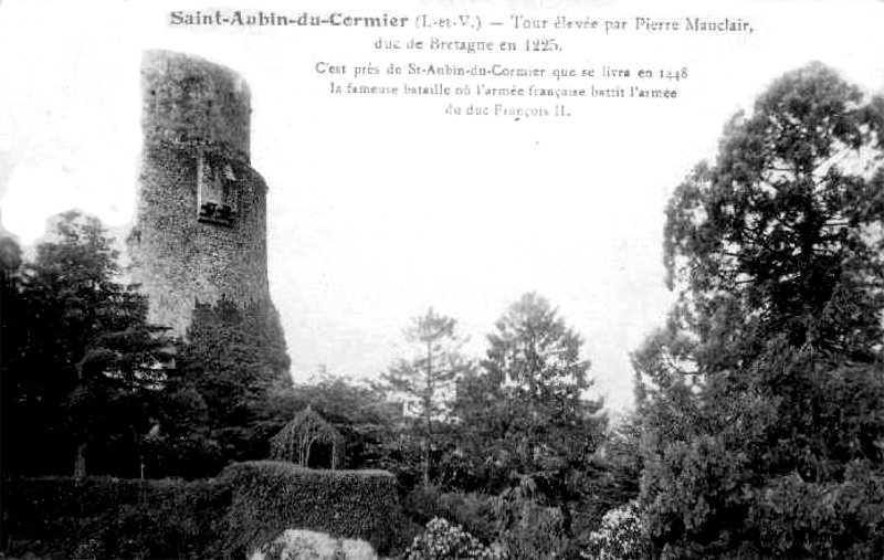 Tour du chteau de Saint-Aubin-du-Cormier (Bretagne).