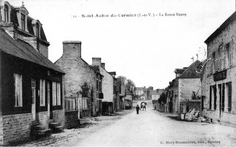 Ville de Saint-Aubin-du-Cormier (Bretagne).