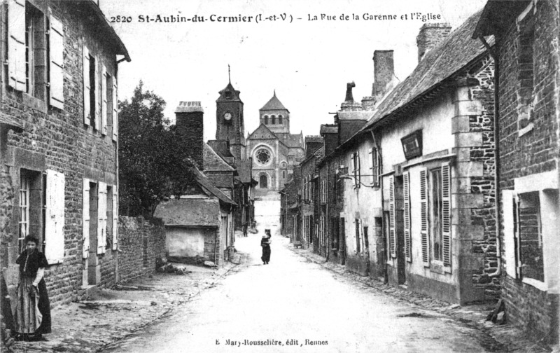 Ville de Saint-Aubin-du-Cormier (Bretagne).