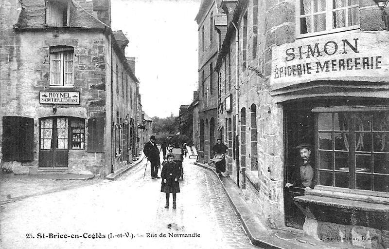 Ville de Saint-Brice-en-Cogls (Bretagne).