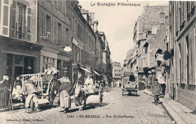 Rue Saint-Guillaume de Saint-Brieuc (Bretagne).