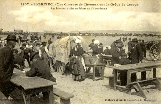 Courses de chevaux à Saint-Brieuc (Bretagne).