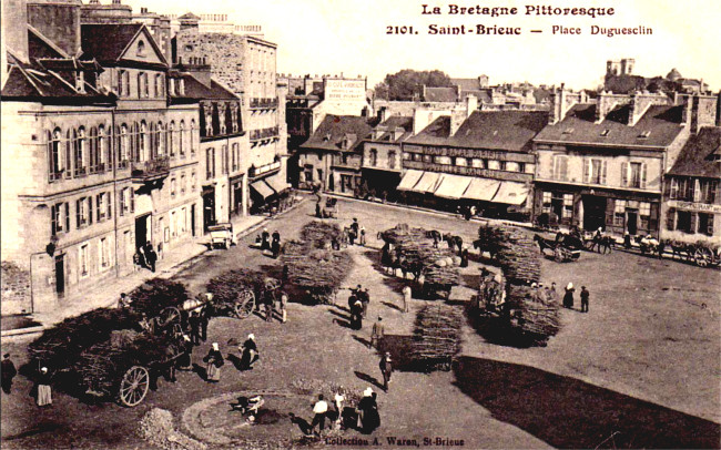 Place Duguesclin de la Ville de Saint-Brieuc (Bretagne).