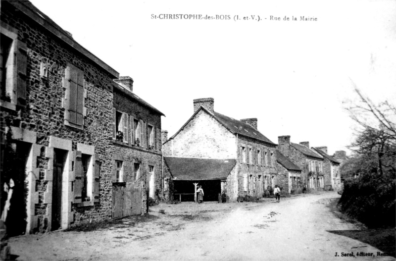 Ville de Saint-Christophe-des-Bois (Bretagne).