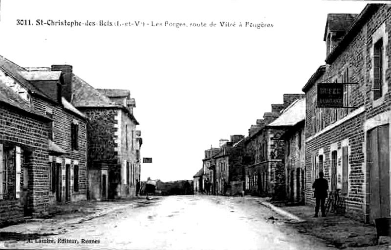 Ville de Saint-Christophe-des-Bois (Bretagne).