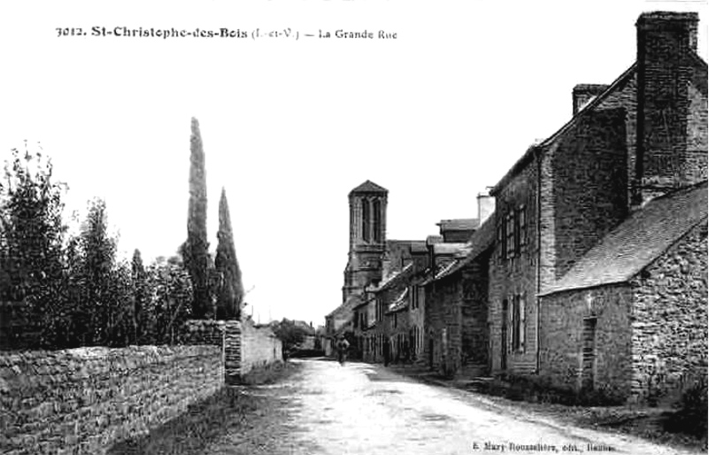 Ville de Saint-Christophe-des-Bois (Bretagne).