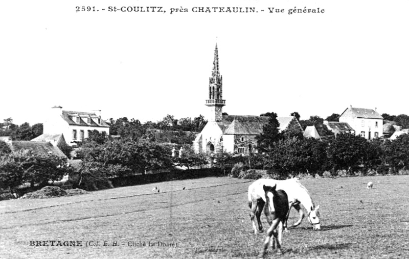 Ville de Saint-Coulitz (Bretagne).