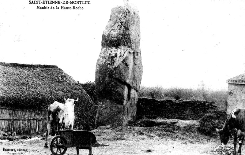 Menhir  Saint-Etienne-de-Montluc (Bretagne).