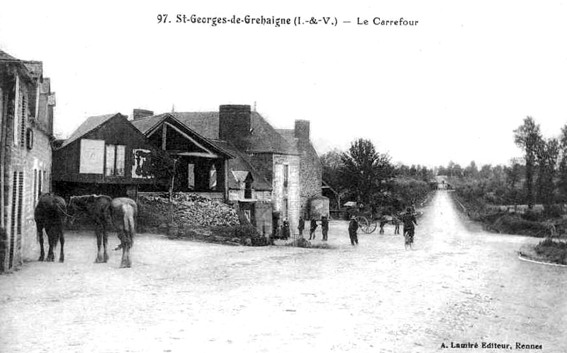 Ville de Saint-Georges-de-Grhaigne (Bretagne).