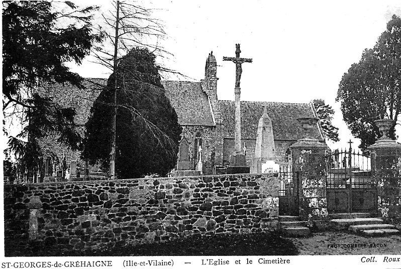Eglise de Saint-Georges-de-Grhaigne (Bretagne).