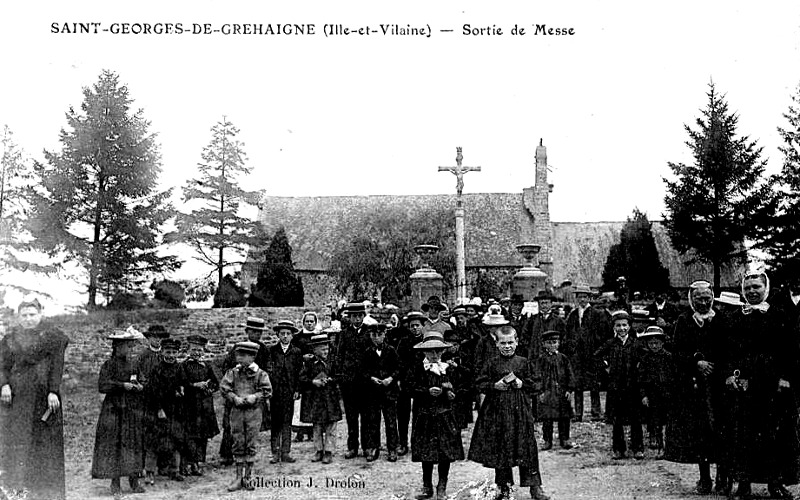 Ville de Saint-Georges-de-Grhaigne (Bretagne).