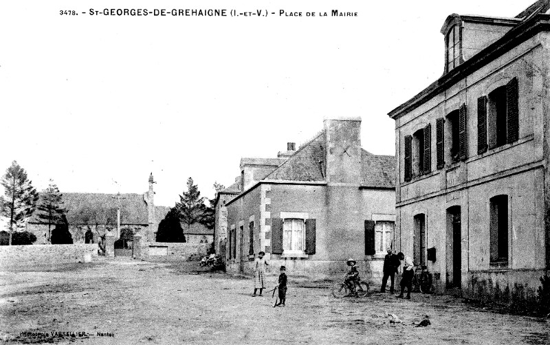 Ville de Saint-Georges-de-Grhaigne (Bretagne).