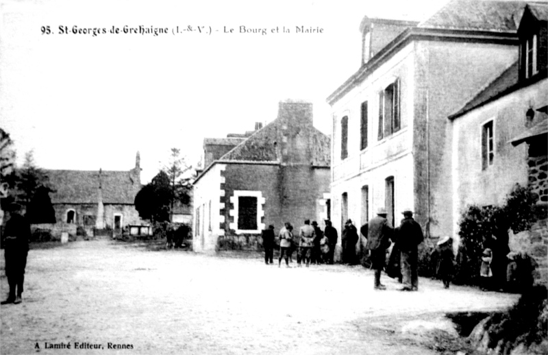 Ville de Saint-Georges-de-Grhaigne (Bretagne).