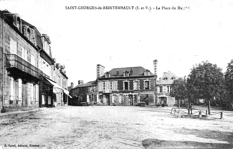 Ville de Saint-Georges-de-Reintembault (Bretagne).