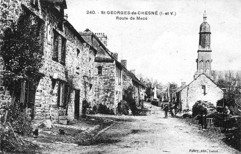 Ville de Saint-Georges-de-Chesn (Bretagne).