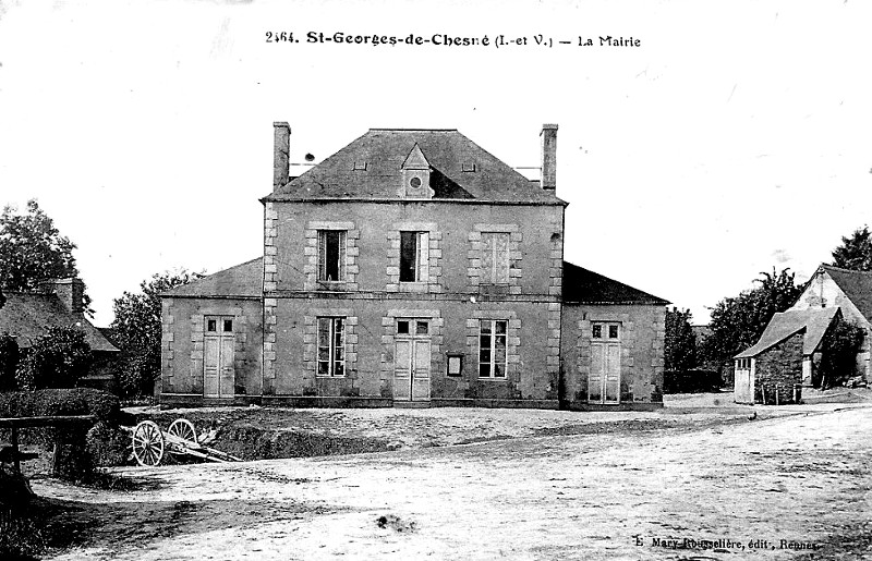 Ville de Saint-Georges-de-Chesn (Bretagne).